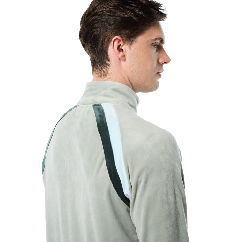 Sergio Tacchini Banda Velour Track Jacket - Slate Gray