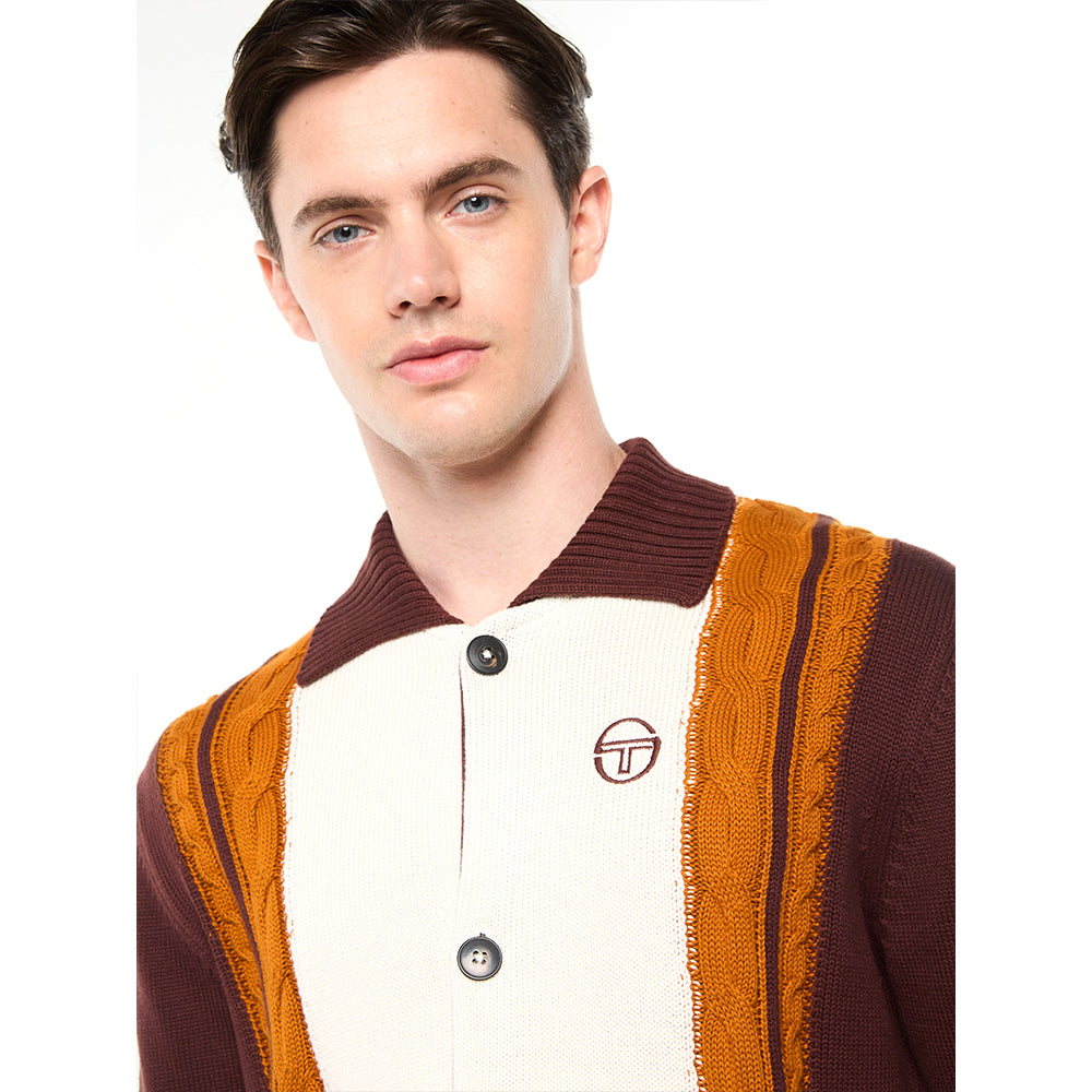 Sergio Tacchini Bruni Knit Cardigan - Bitter Chocolate