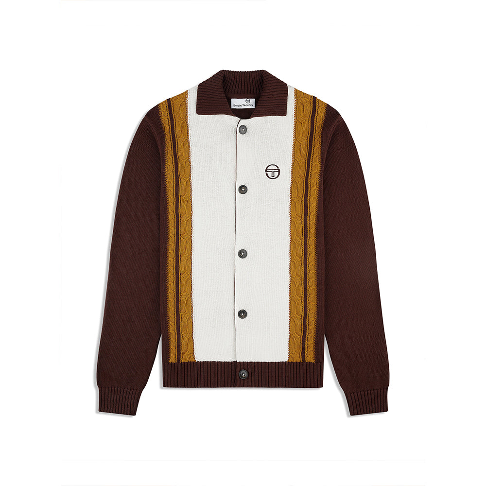 Sergio Tacchini Bruni Knit Cardigan - Bitter Chocolate