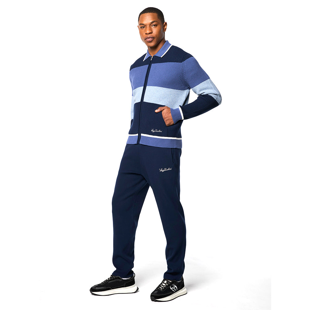 Sergio Tacchini Enzo Striped Track Jacket - Faded Denim