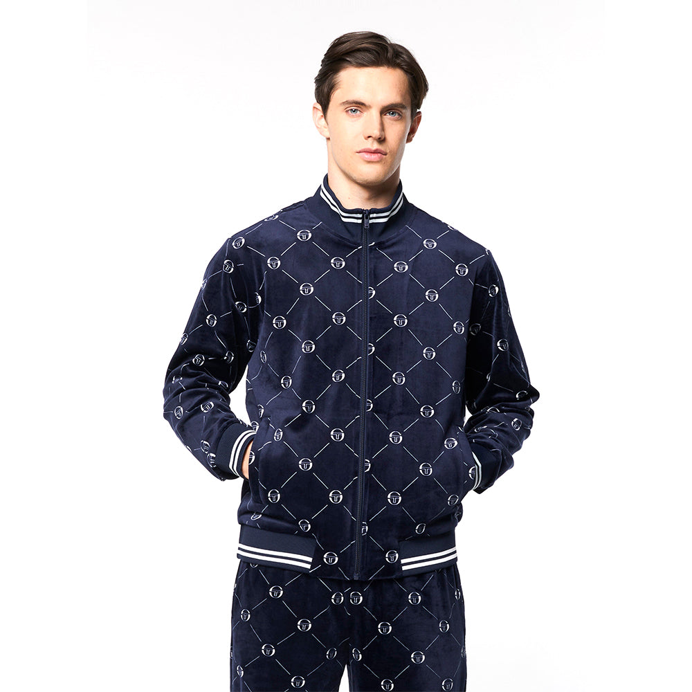 Sergio Tacchini Cosimo Velour Track Jacket - Maritime Blue