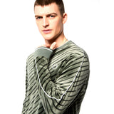 Sergio Tacchini Obliquo Velour Crewneck | Verde Agave