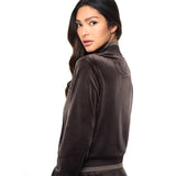 Sergio Tacchini Leta Velour Jacket - Mulch