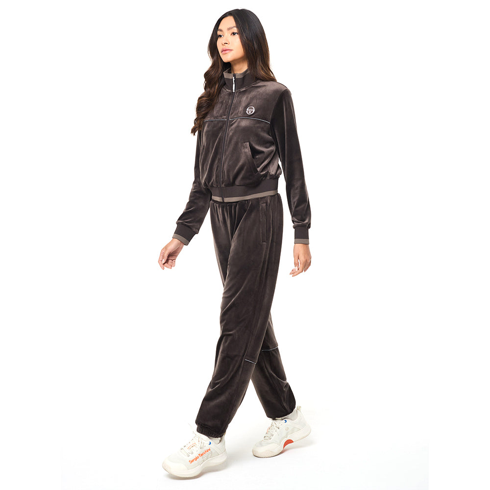Sergio Tacchini Leta Velour Jacket - Mulch