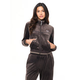 Sergio Tacchini Leta Velour Jacket - Mulch