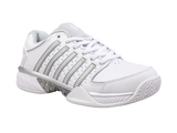 93379-107-M | WOMENS HYPERCOURT EXPRESS LEATHER | WHITE/SILVER/GLACIER GRAY