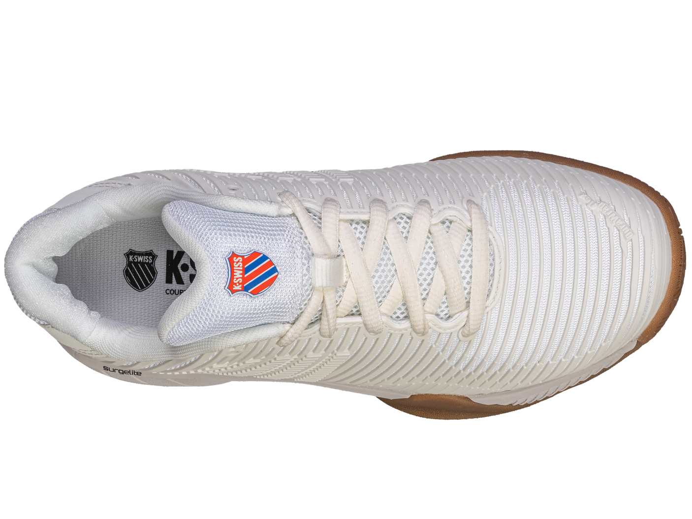 Zapatillas K-Swiss Hypercourt Express 2 Indoor para mujer | Blanco brillante/Goma