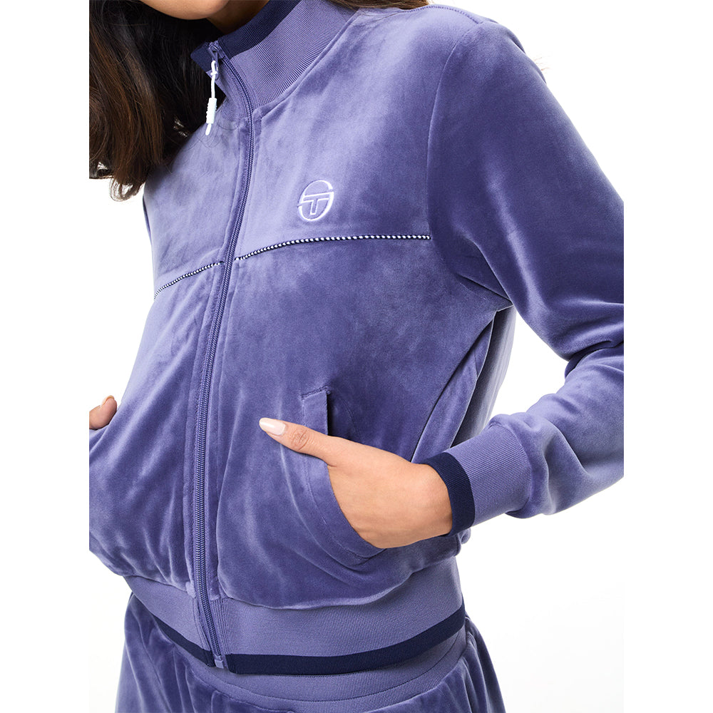 Sergio Tacchini Leta Velour Jacket -Heron