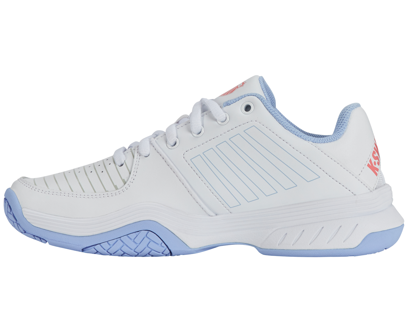 Zapatillas K-Swiss Court Express para mujer | Blanco/Aire libre/Fresa hielo