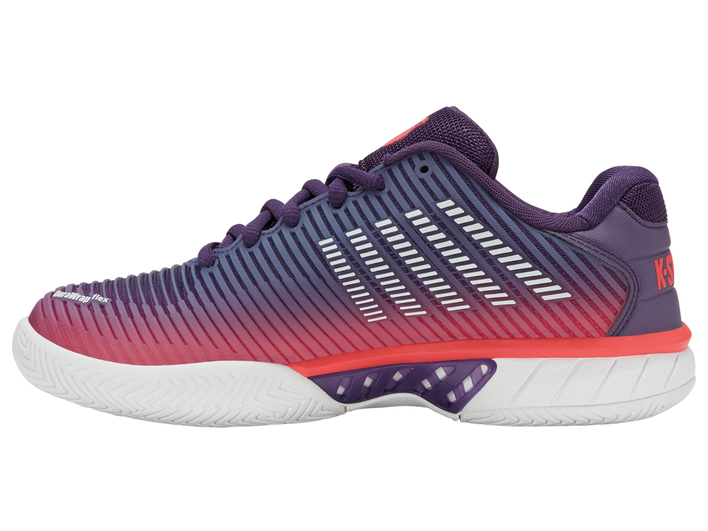 Zapatillas K-Swiss Hypercourt Express 2 para mujer | Plumeria morada/Blanco/Coral intenso