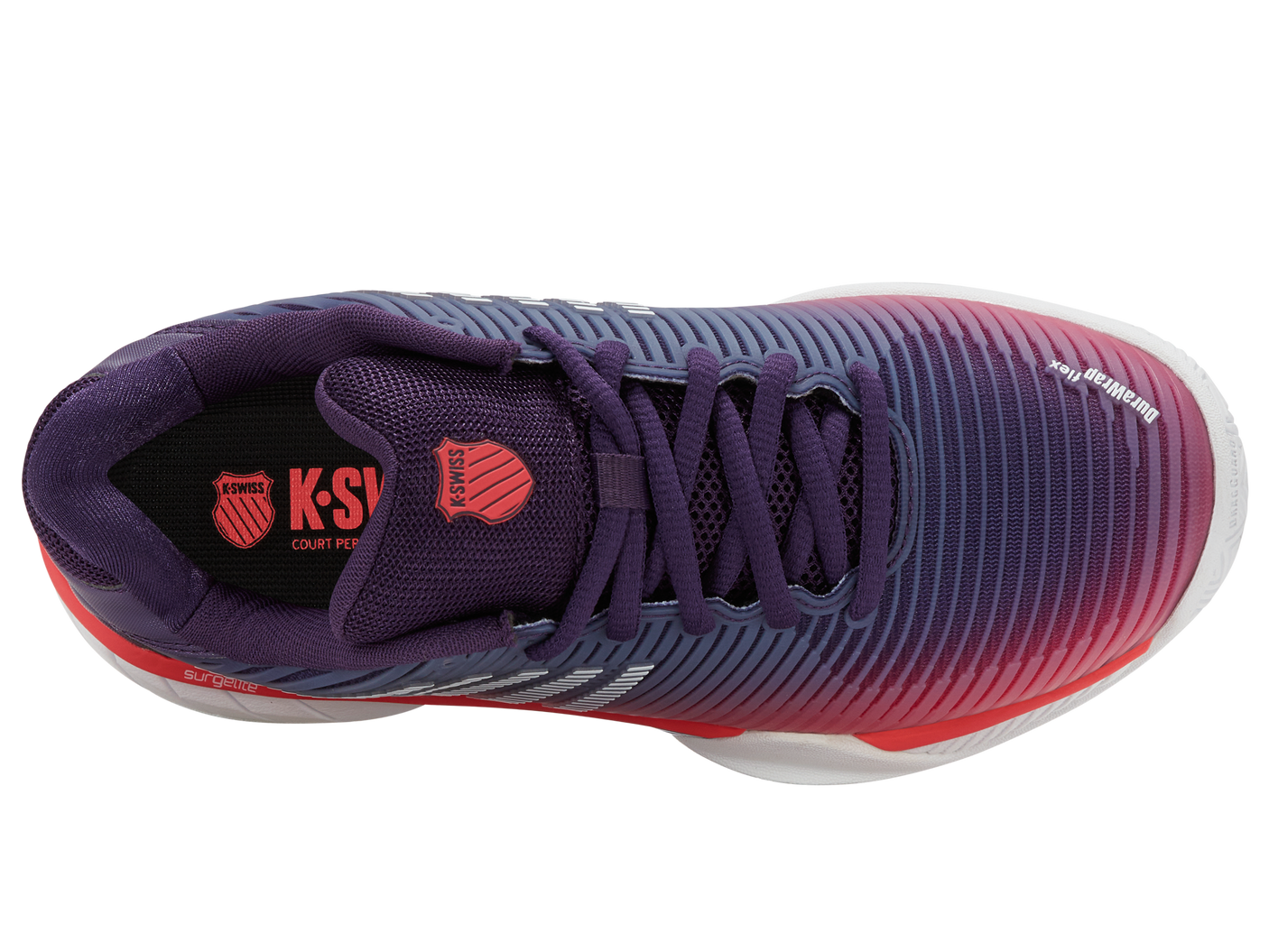 Zapatillas K-Swiss Hypercourt Express 2 para mujer | Plumeria morada/Blanco/Coral intenso