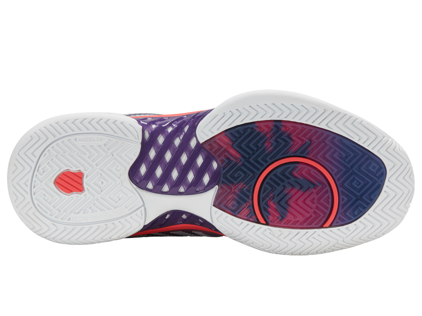 Zapatillas K-Swiss Hypercourt Express 2 para mujer | Plumeria morada/Blanco/Coral intenso