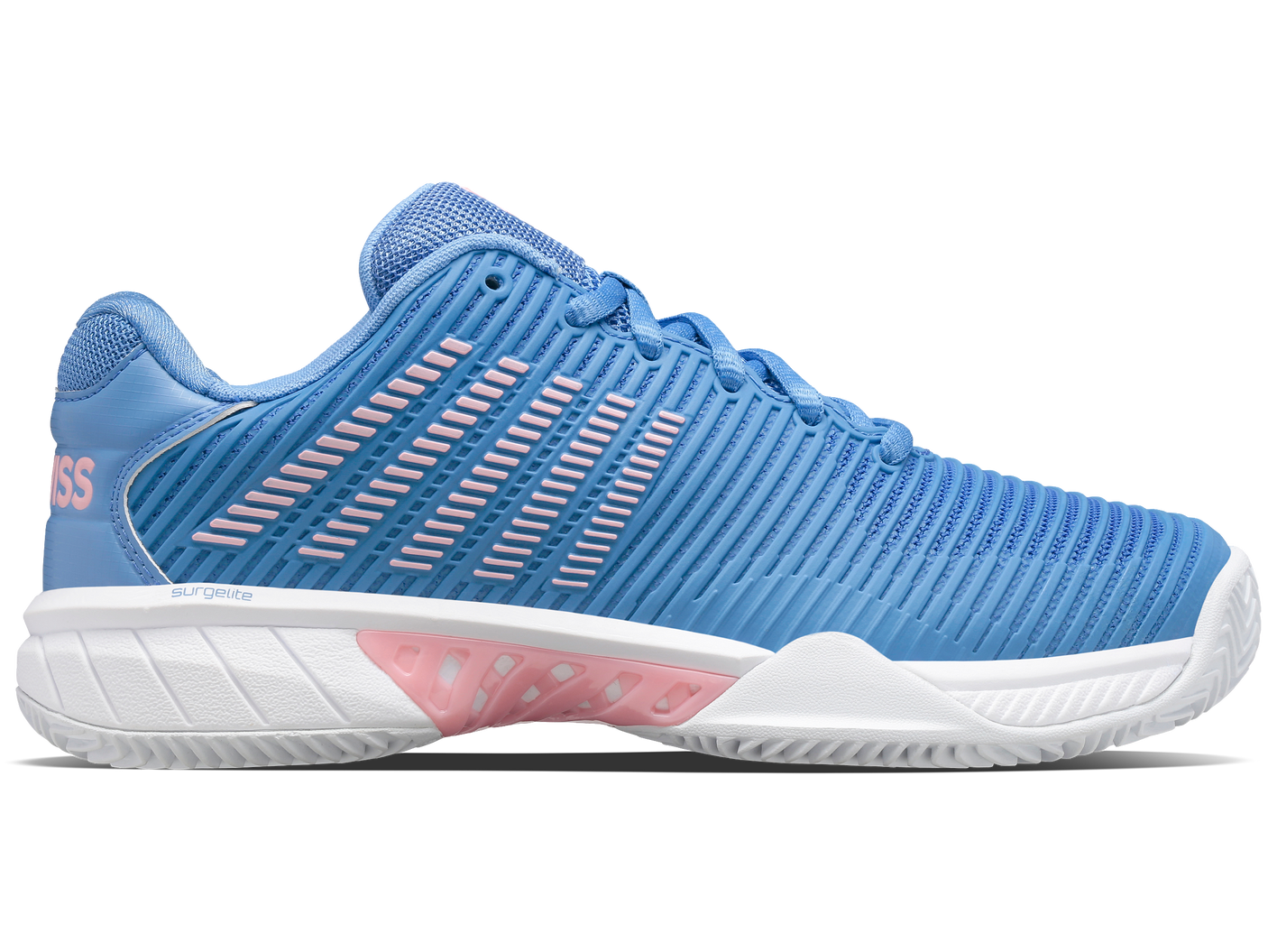 K-Swiss Women's Shoes Hypercourt Express 2 Clay | Silver Lake Blue/White/Orchid Pink