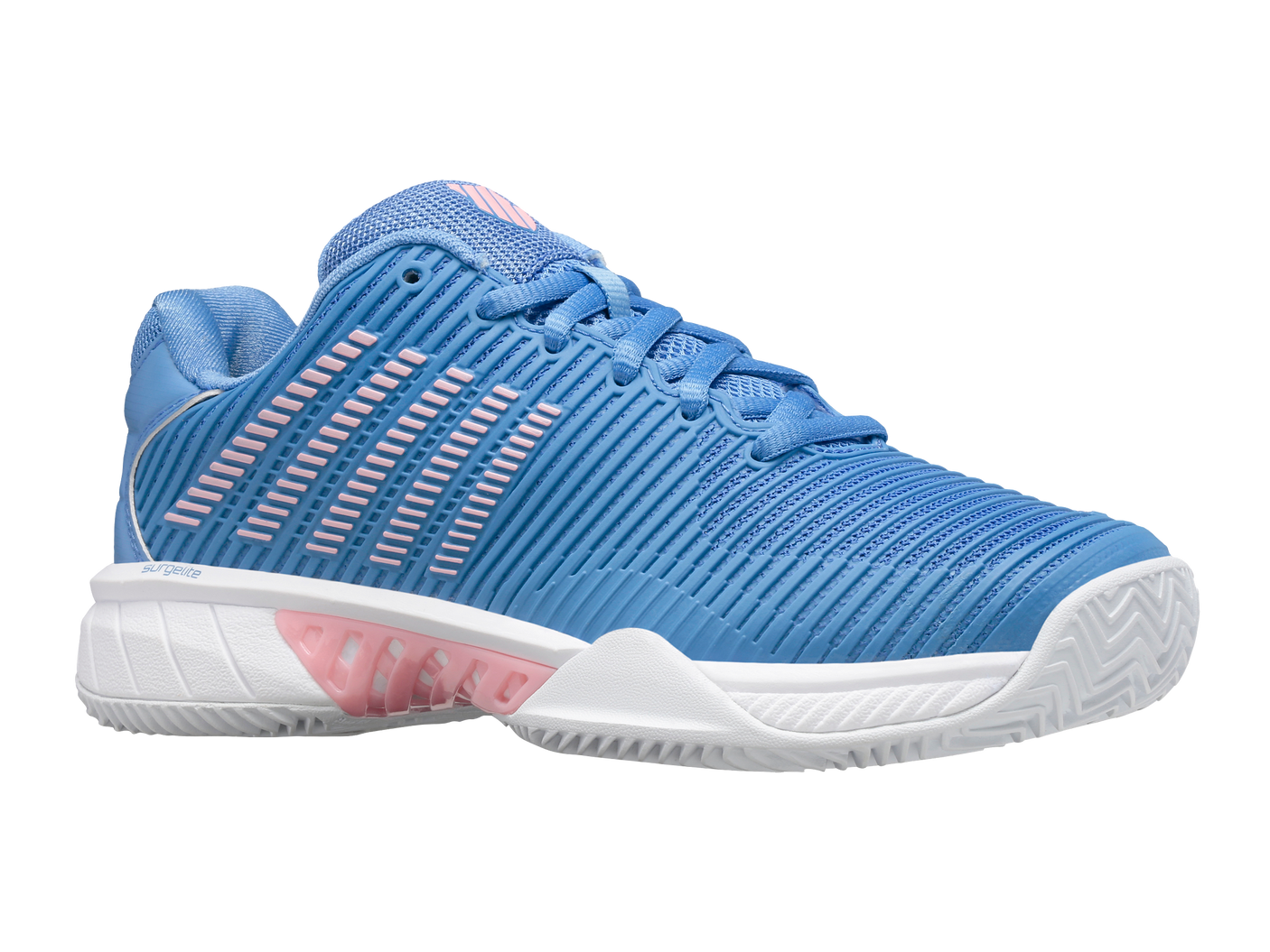 K-Swiss Women's Shoes Hypercourt Express 2 Clay | Silver Lake Blue/White/Orchid Pink