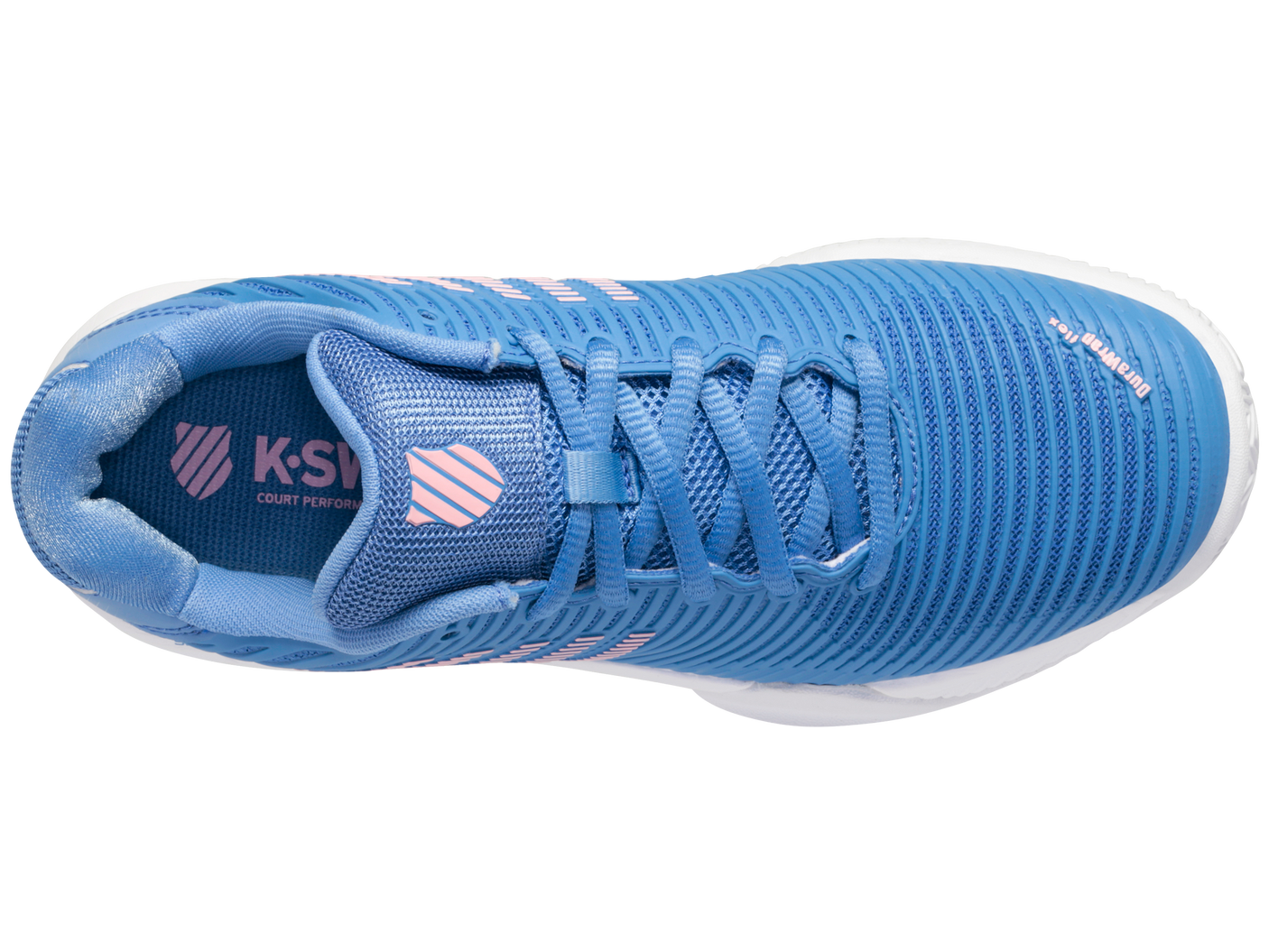 K-Swiss Women's Shoes Hypercourt Express 2 Clay | Silver Lake Blue/White/Orchid Pink
