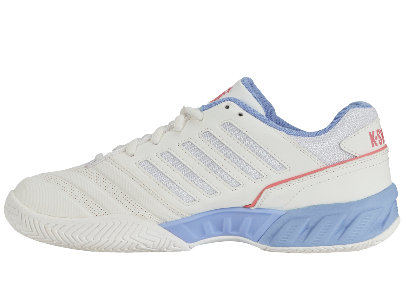 K-Swiss Women's Shoes Bigshot Light 4 | Bright White/Open Air/Strawberry Ice