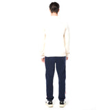 Sergio Tacchini Damarindo Long Sleeve Knit Polo - Gardenia/ Maritime Blue