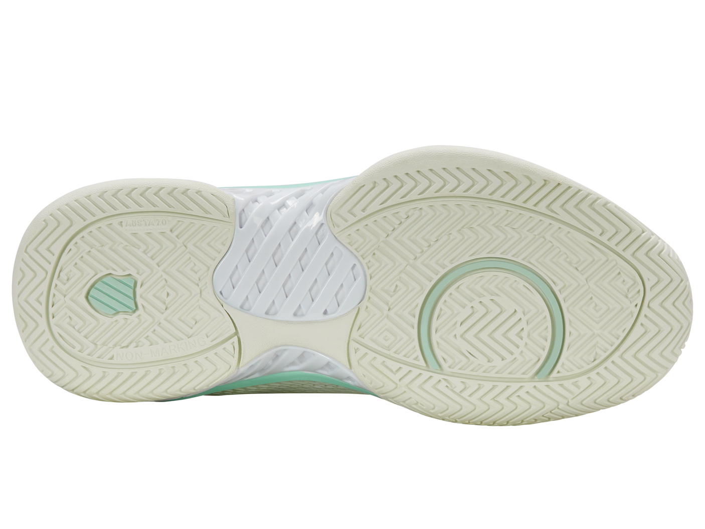 K-Swiss Zapatillas de Mujer Express Light Pickleball-Ancho | Hielo/Melón Verde/Rosa Pastel Neón