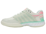 K-Swiss Zapatillas de Mujer Express Light Pickleball-Ancho | Hielo/Melón Verde/Rosa Pastel Neón
