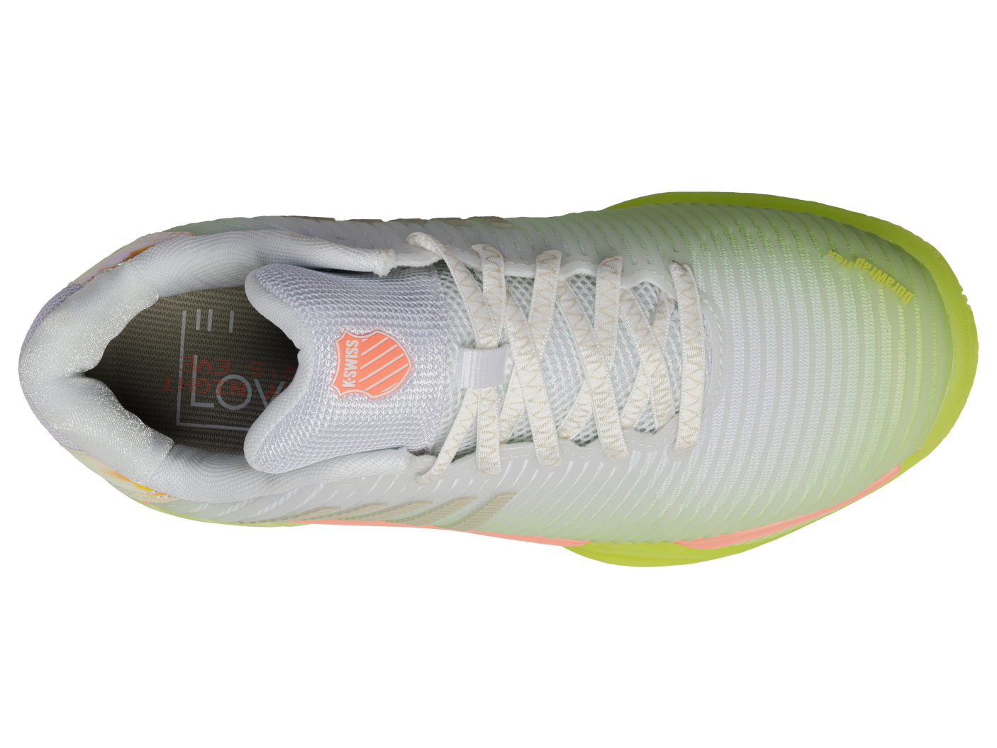 Zapatillas K-Swiss Hypercourt Express 2 Lucky In Love para mujer | Blanco/Limón escarchado/Beige