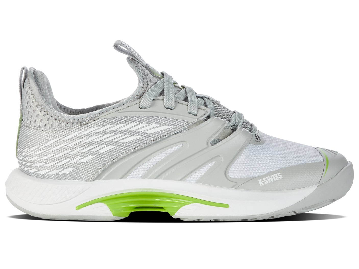 Zapatillas K-Swiss Speedtrac para mujer | Gris violeta/blanco/verde lima