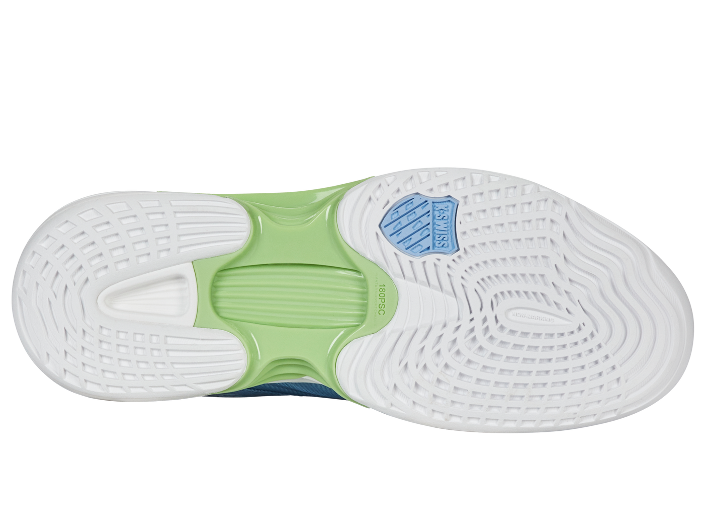 Zapatillas K-Swiss Speedtrac para mujer | Blanco Lucent/Canal holandés/Verde paraíso