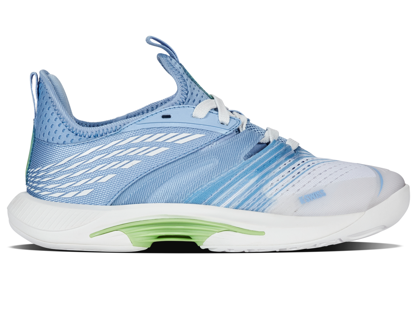 Zapatillas K-Swiss Speedtrac para mujer | Blanco Lucent/Canal holandés/Verde paraíso
