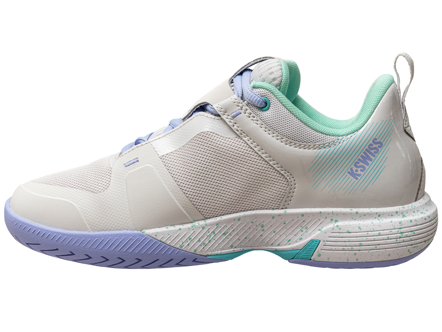 K-Swiss Women's Shoes Ultrashot Team | Nimbus Cloud/Neon Purple/Neon Teal