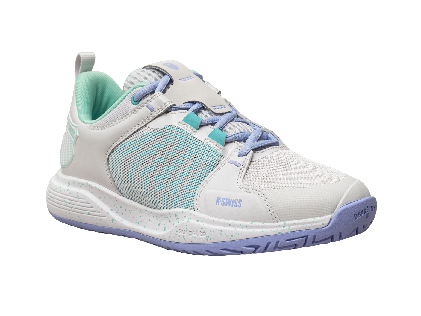 K-Swiss Women's Shoes Ultrashot Team | Nimbus Cloud/Neon Purple/Neon Teal
