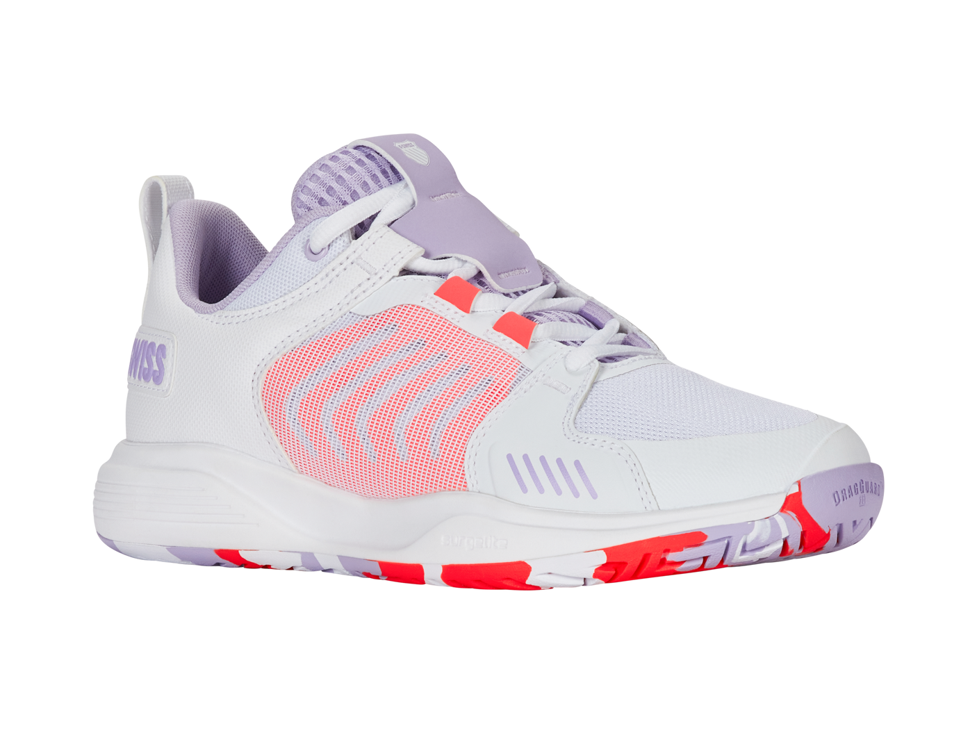 K-Swiss Women's Shoes Ultrashot Team | White/Orchid Petal/Neon Blaze