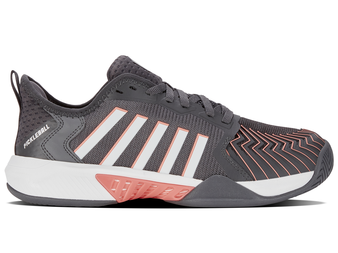 Zapatillas de pádel K-Swiss de mujer Pickleball Supreme | Asphalt/White/Peach Amber