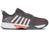 Zapatillas de pádel K-Swiss de mujer Pickleball Supreme | Asphalt/White/Peach Amber