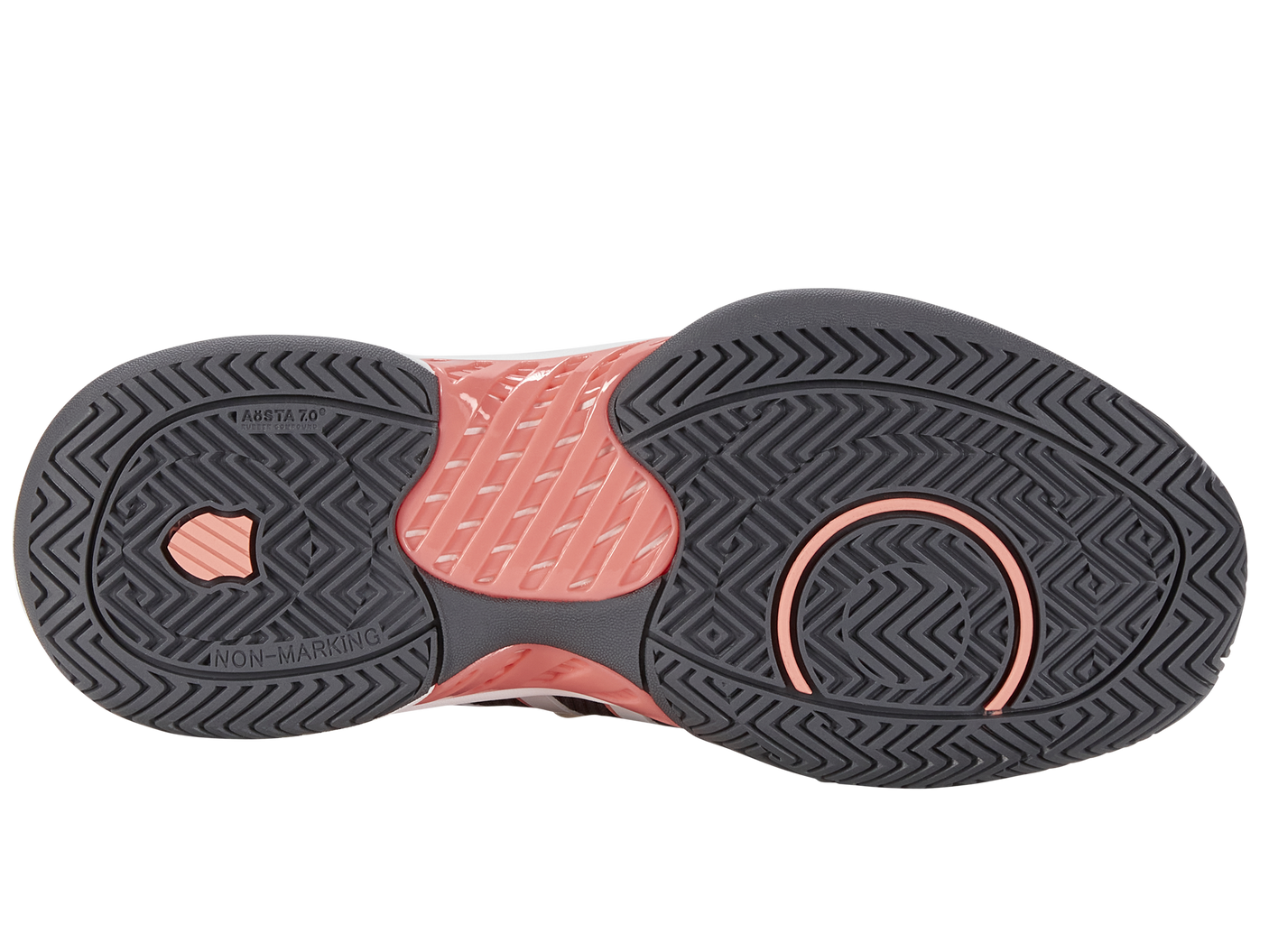 Zapatillas de pádel K-Swiss de mujer Pickleball Supreme | Asphalt/White/Peach Amber