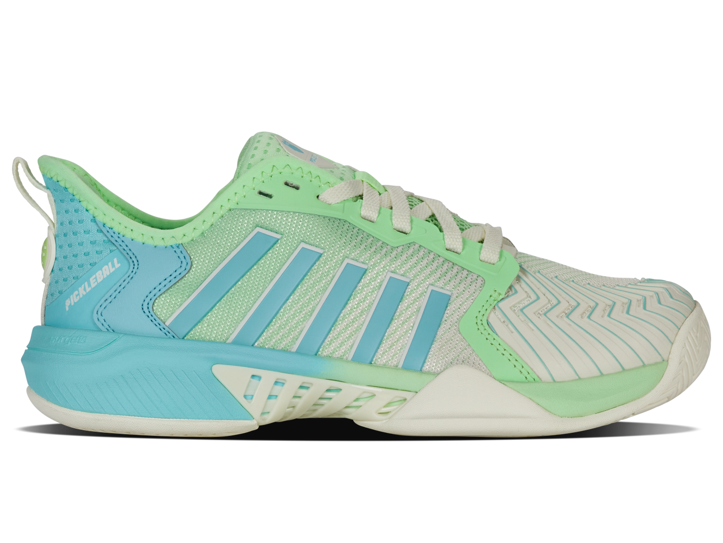 K-Swiss Zapatillas de mujer Pickleball Supreme | Egret/Verde Pátina