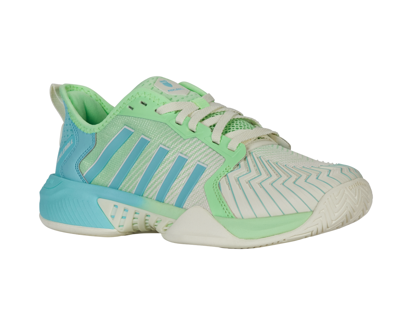K-Swiss Zapatillas de mujer Pickleball Supreme | Egret/Verde Pátina