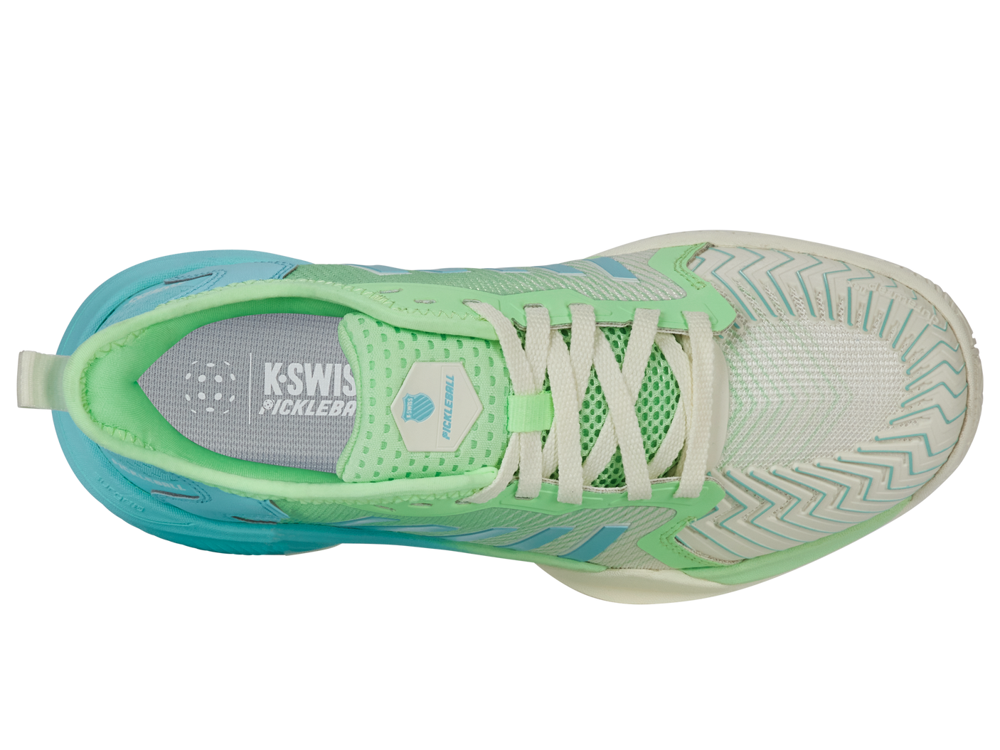 K-Swiss Zapatillas de mujer Pickleball Supreme | Egret/Verde Pátina