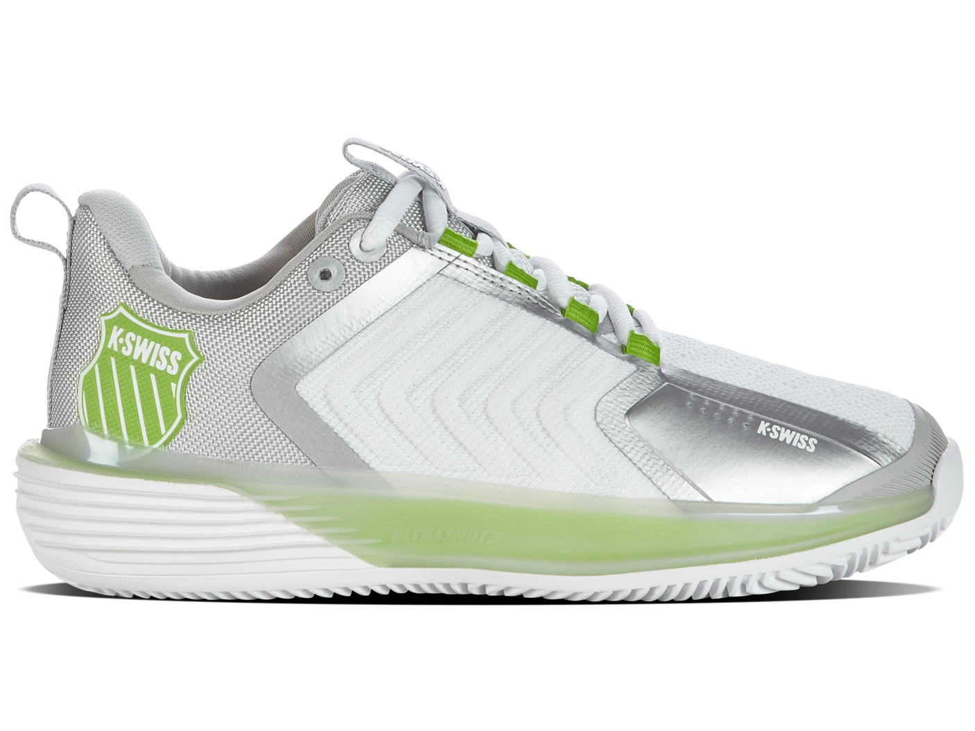 K-Swiss Women's Shoes Ultrashot 3 Hb | White/Gray Violet/Lime Green