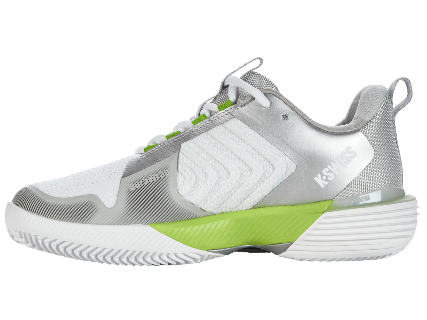 K-Swiss Women's Shoes Ultrashot 3 Hb | White/Gray Violet/Lime Green
