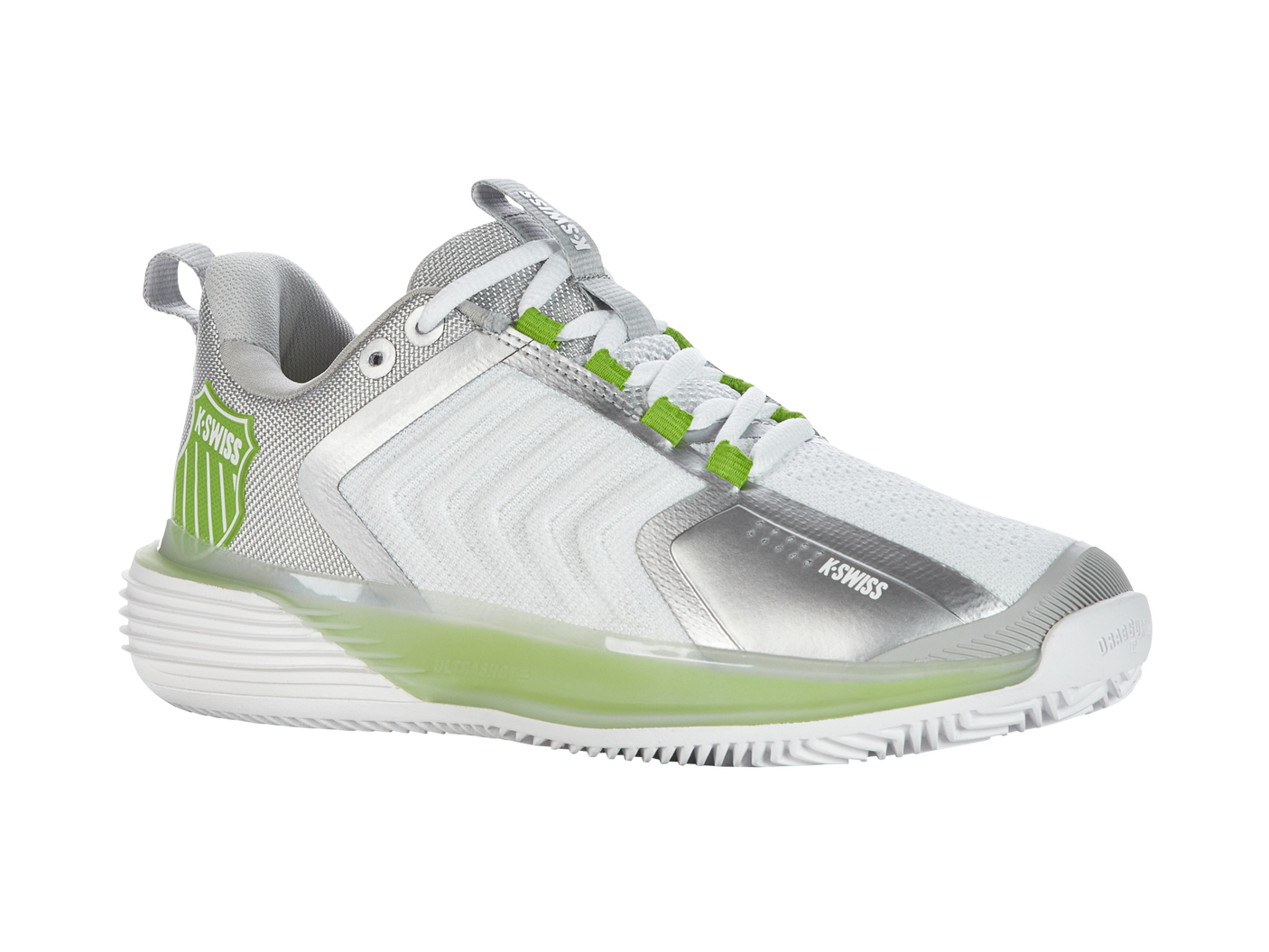 K-Swiss Women's Shoes Ultrashot 3 Hb | White/Gray Violet/Lime Green