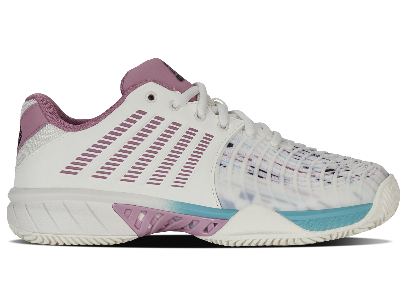K-Swiss Women's Shoes Express Light 3 Padel | Snow White/Lilas/Pastel Turquoise