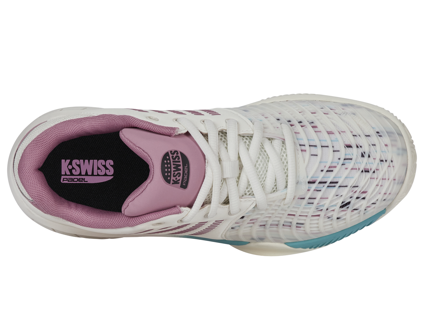 K-Swiss Women's Shoes Express Light 3 Padel | Snow White/Lilas/Pastel Turquoise