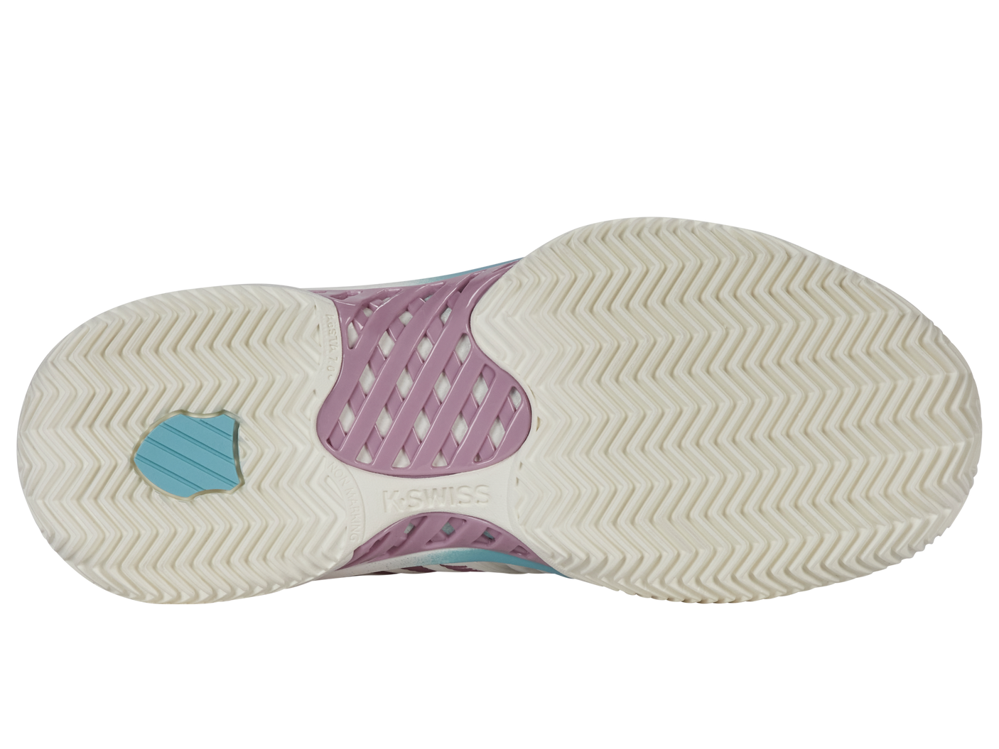 K-Swiss Women's Shoes Express Light 3 Padel | Snow White/Lilas/Pastel Turquoise