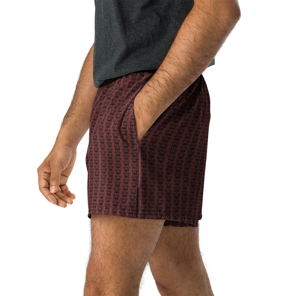 CROWN PICKLEBALL - Logo Pattern Short (Burgundy)