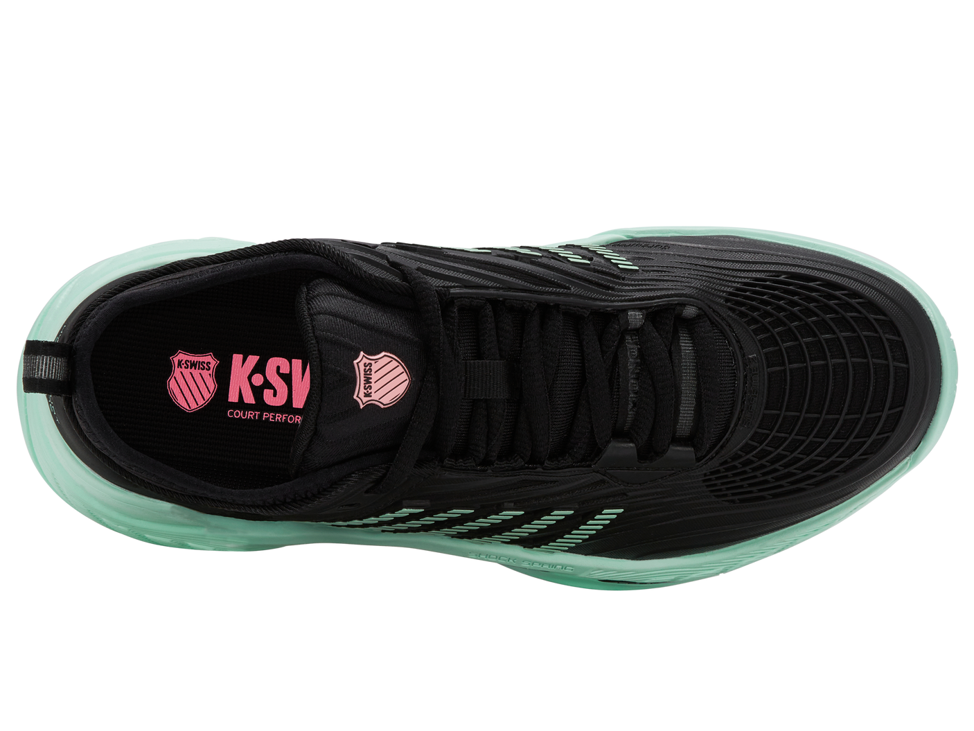K-Swiss Women's Shoes Hypercourt Supreme 2 | Black/Neon Mint