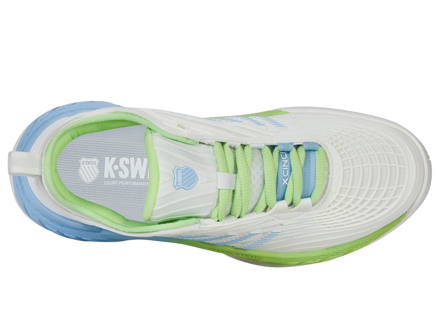 K-Swiss Women's Shoes Hypercourt Supreme 2 | Lucent White/Dutch Canal/Paradise Green