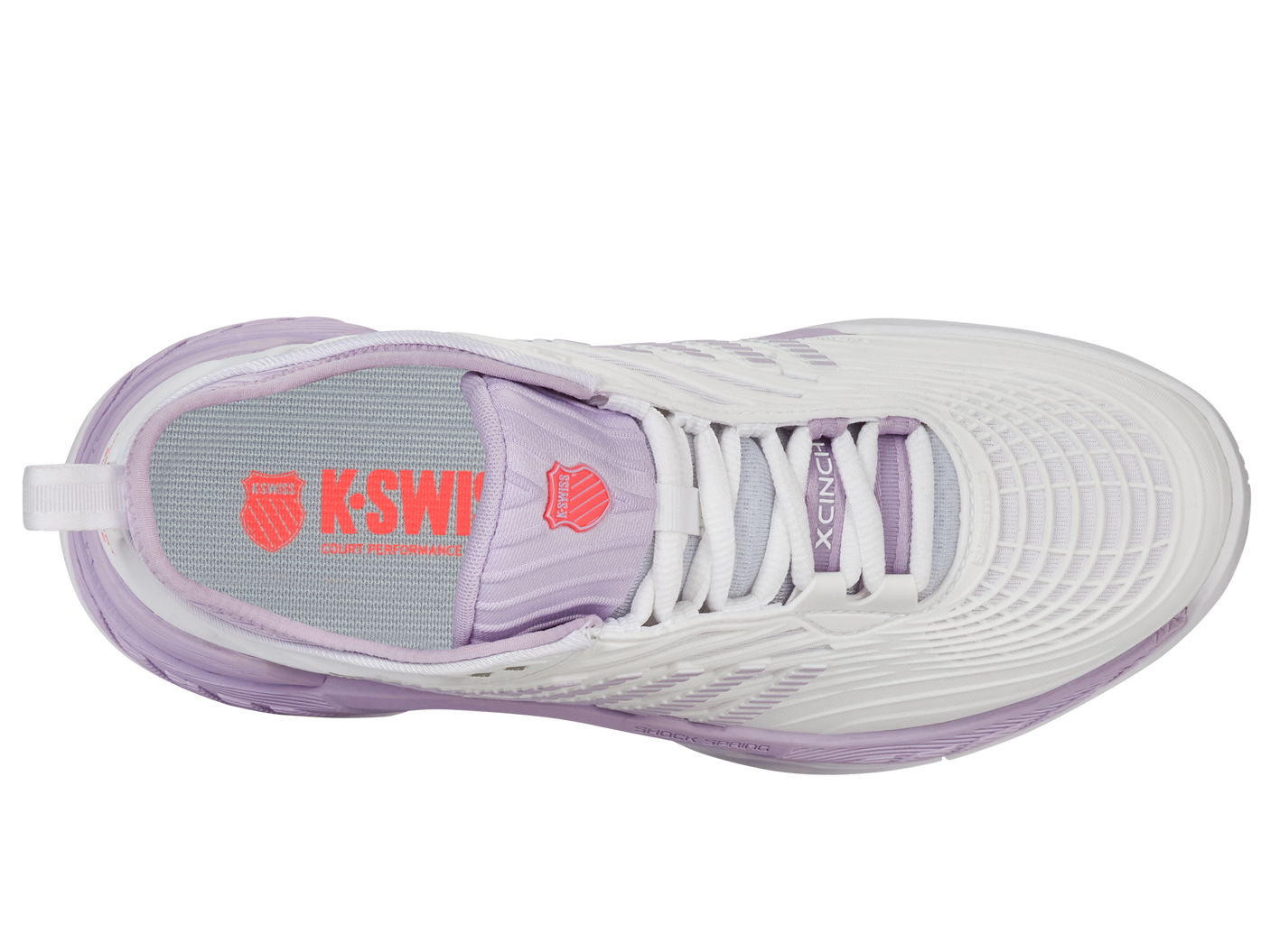 K-Swiss Women's Shoes Hypercourt Supreme 2 | White/Orchid Petal/Neon Blaze