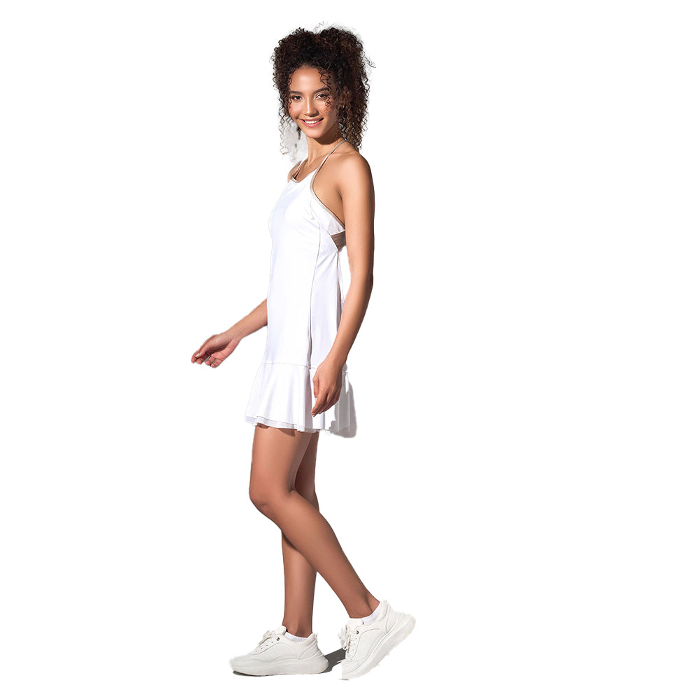 inPhorm NYC Devon Tennis & Athleisure Dress - White/Silver Sand
