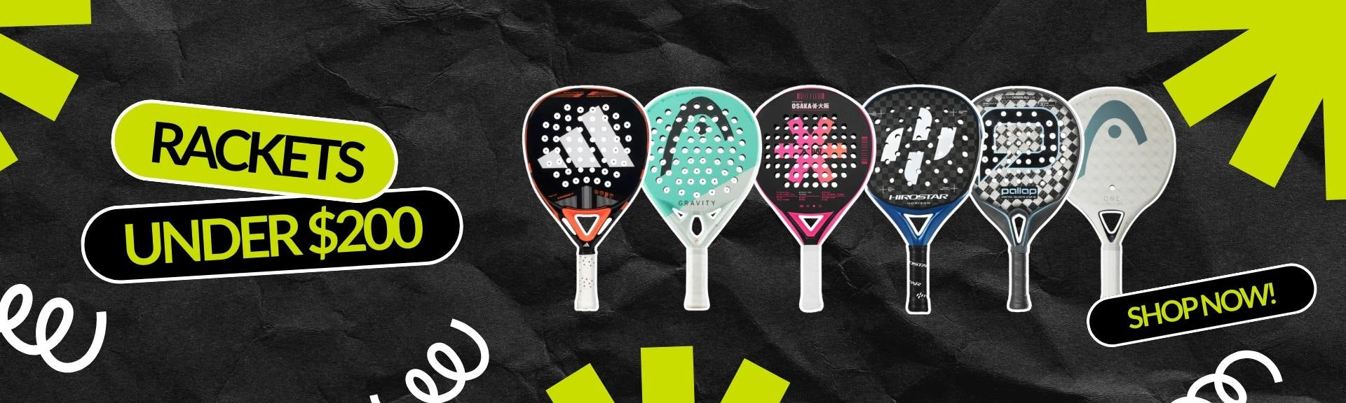 Shop padel rackets under $200