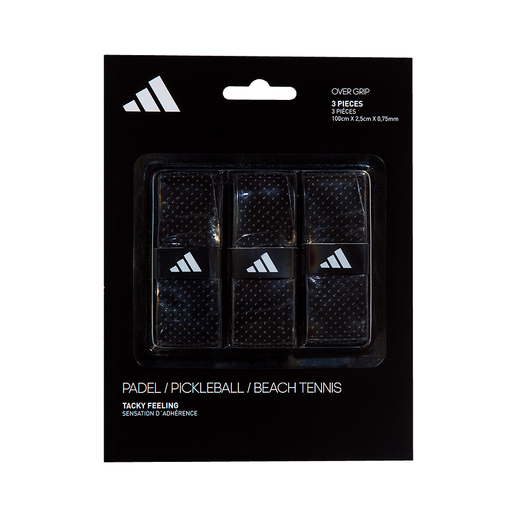 Adidas Overgrips Padel Tennis Pickleball Accessory Pack of 3 Units Black