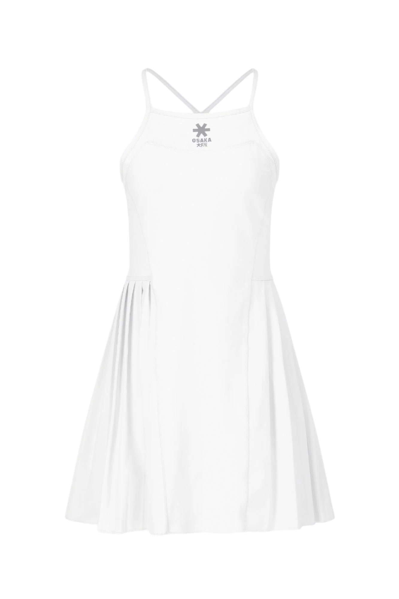 Osaka Women Pleated Tech Dress | White
